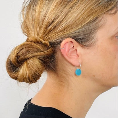 'DOUBLE' RAINBOW BRIGHTS & PASTEL DANGLE 'DOT' EARRINGS