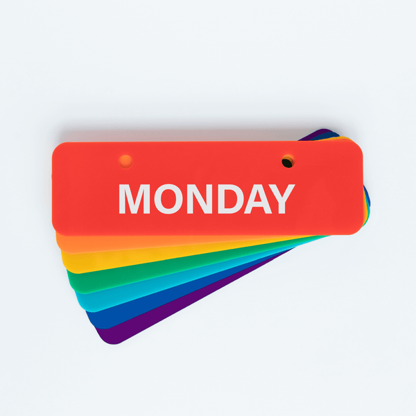 RAINBOW DAYS OF THE WEEK (ONLY)