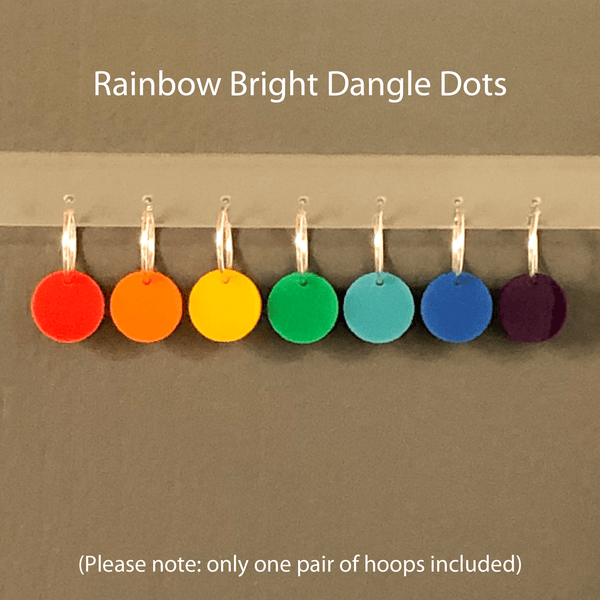 RAINBOW DANGLE 'DOT' EARRINGS