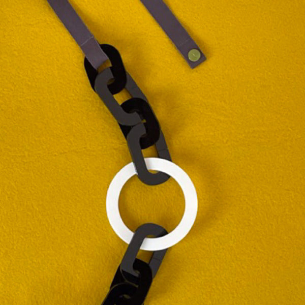 'ONE-OF-A-KIND' MONOCHROME BIG CIRCLE NECKLACE