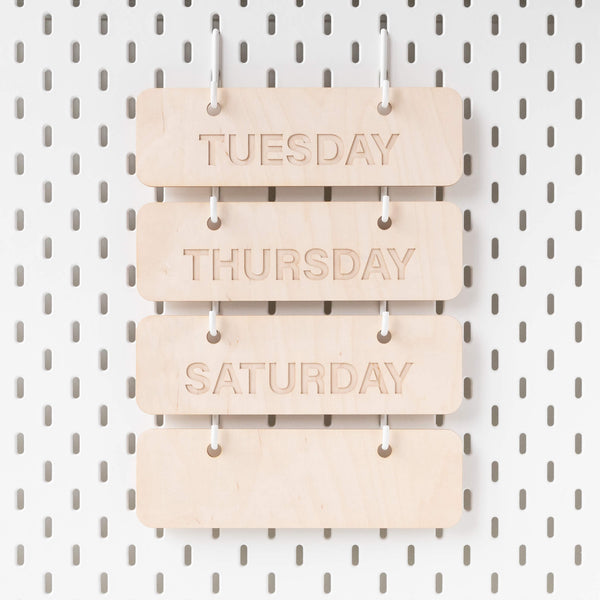 WOODEN FOREVER WALL CALENDAR