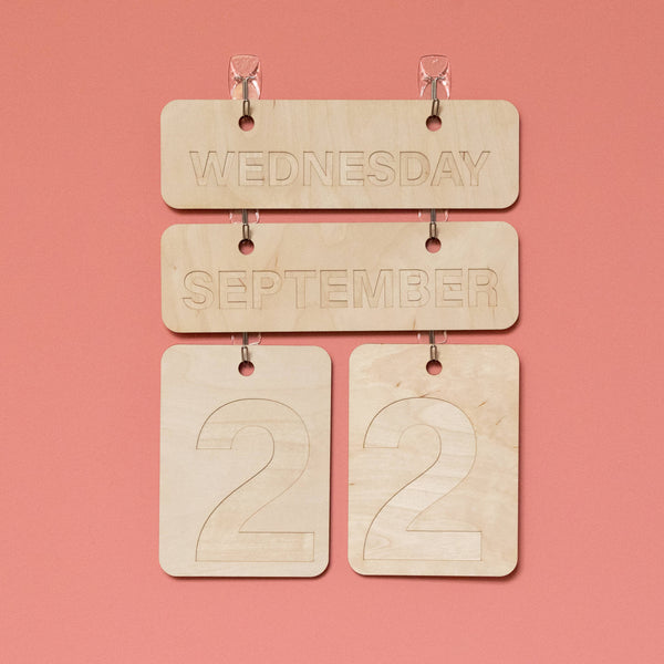 WOODEN FOREVER WALL CALENDAR