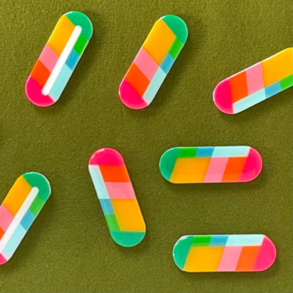 'SAMPLE' COLOUR POP HAIR CLIP or BROOCH