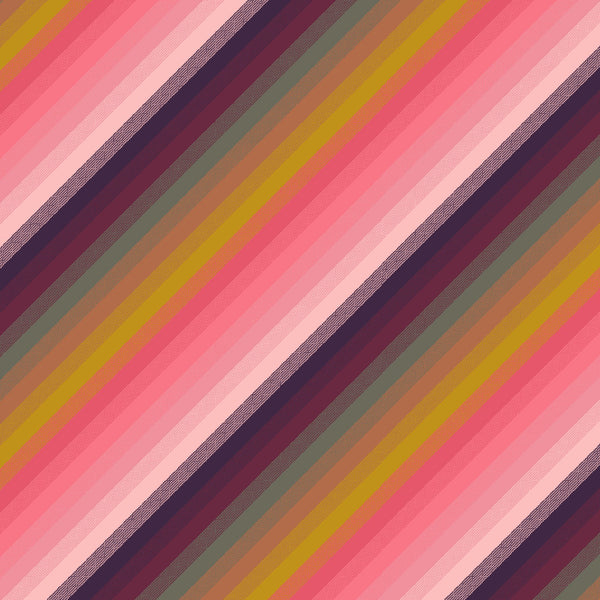 tullibee agnes tonal diagonal stripe print design in tones of cherry, flamingo & mustard colours