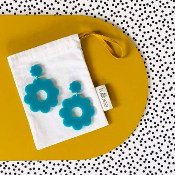 'ONE-OF-A-KIND' BLOOMIN' GORGEOUS LARGE DANGLE EARRINGS