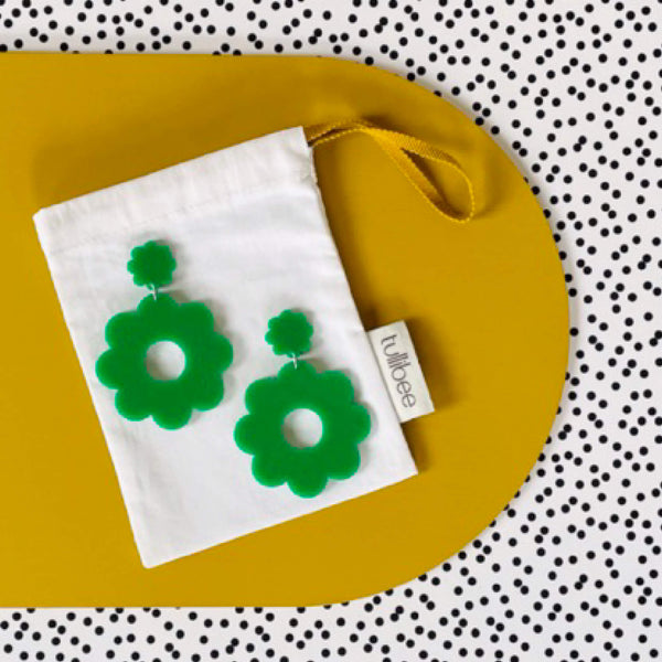 'ONE-OF-A-KIND' BLOOMIN' GORGEOUS LARGE DANGLE EARRINGS