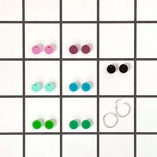 COLOURFUL MINI DANGLE 'DOT' EARRINGS