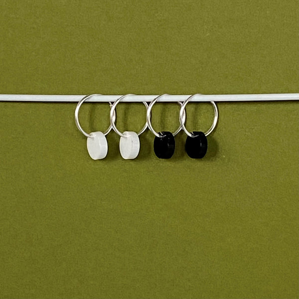 MONOCHROME MINI DANGLE 'DOT' EARRINGS