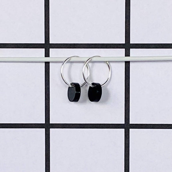 MONOCHROME MINI DANGLE 'DOT' EARRINGS