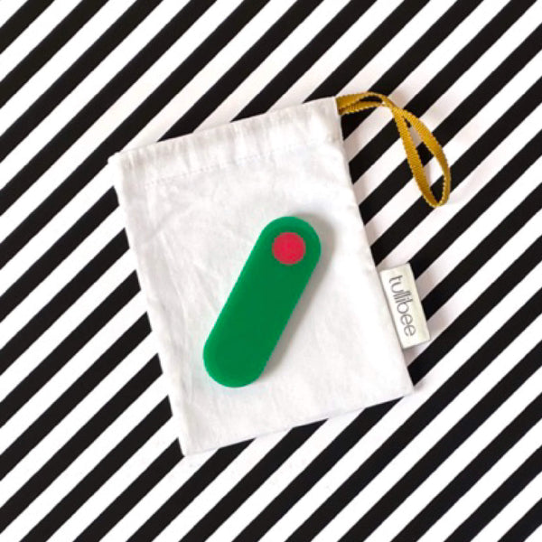 'SAMPLE' DOT HAIR CLIP or BROOCH
