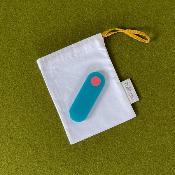 'SAMPLE' DOT HAIR CLIP or BROOCH