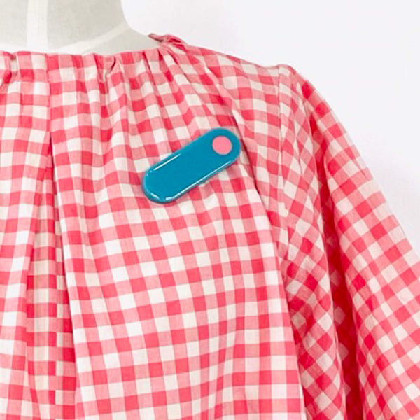 'SAMPLE' DOT HAIR CLIP or BROOCH