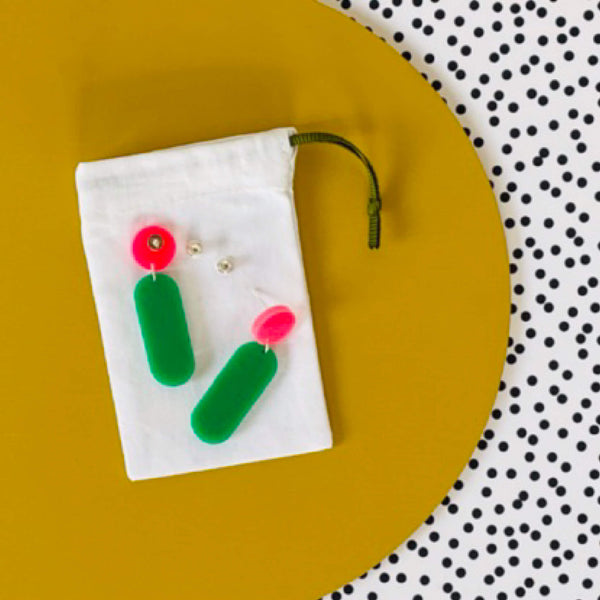 'SAMPLE' DINKY DANGLE EARRINGS