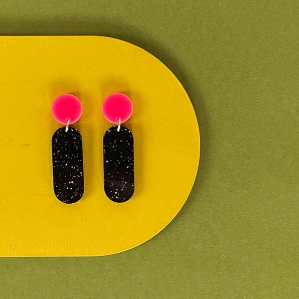 'SAMPLE' DINKY DANGLE EARRINGS