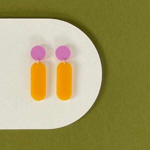 'SAMPLE' DINKY DANGLE EARRINGS