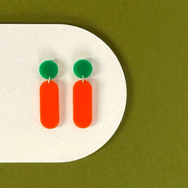 'SAMPLE' DINKY DANGLE EARRINGS