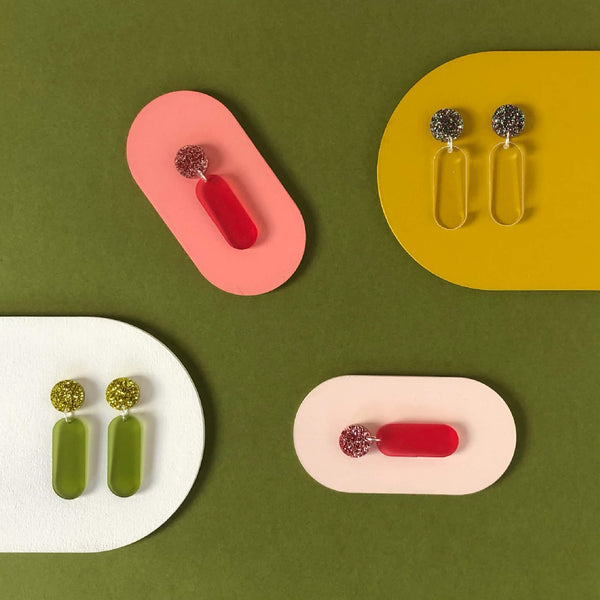 DINKY DANGLE GLITTER EARRINGS