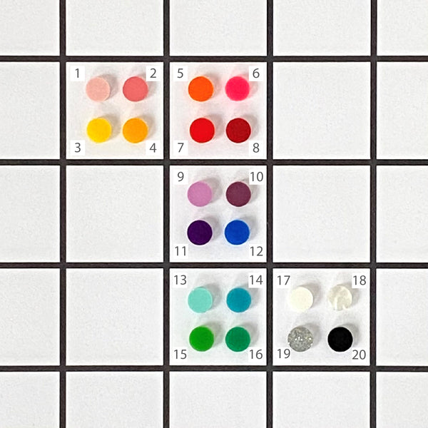 COLOURFUL MINI 'DOT' EARRINGS