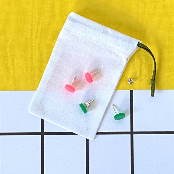 COLOURFUL MINI 'DOT' EARRINGS