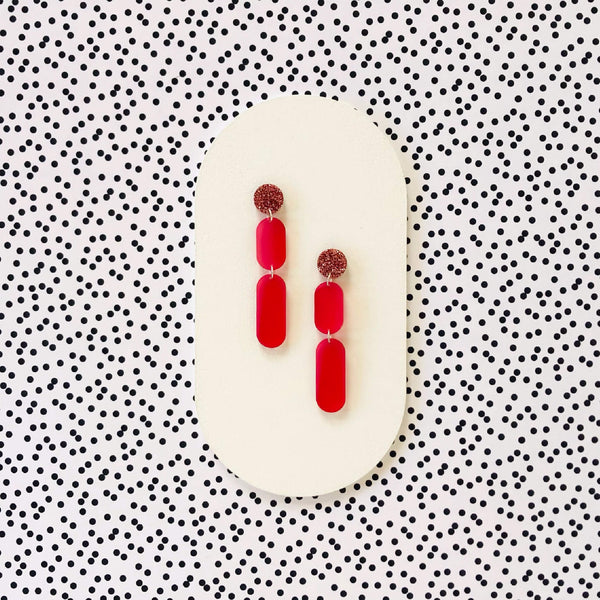 'SAMPLE' DOUBLE DANGLE EARRINGS