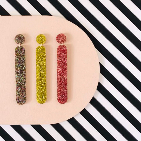 'SAMPLE' LONG DANGLE EARRINGS