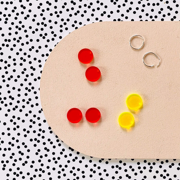 'SAMPLE' MIDI DANGLE 'DOT' EARRINGS