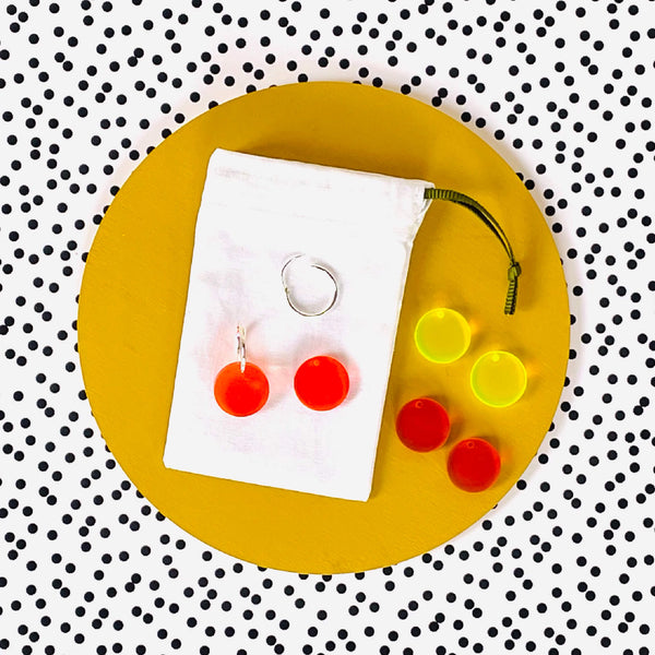 'SAMPLE' MIDI DANGLE 'DOT' EARRINGS
