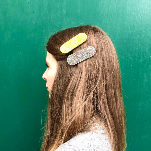 DASH GLITTER HAIR CLIPS (pair)