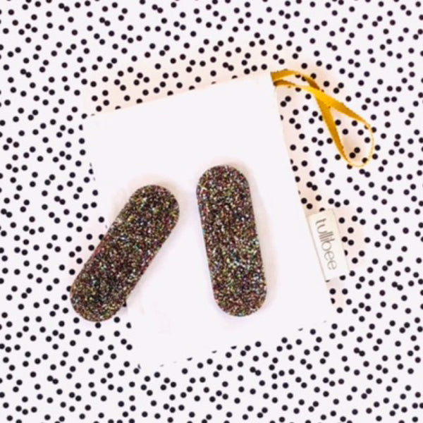 DASH GLITTER HAIR CLIPS (pair)