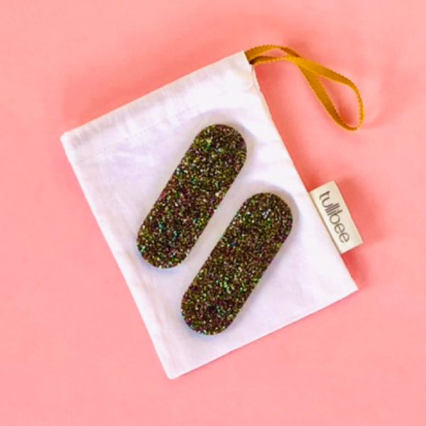 DASH GLITTER HAIR CLIPS (pair)