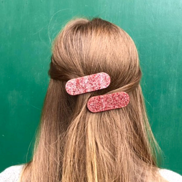 DASH GLITTER HAIR CLIPS (pair)