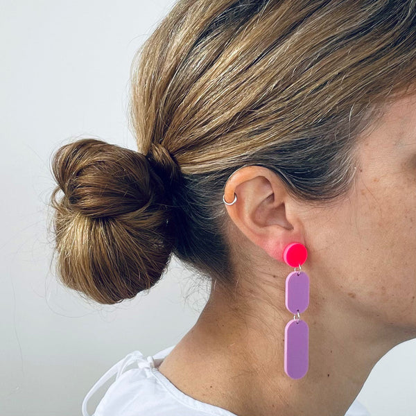 'SAMPLE' DOUBLE DANGLE EARRINGS
