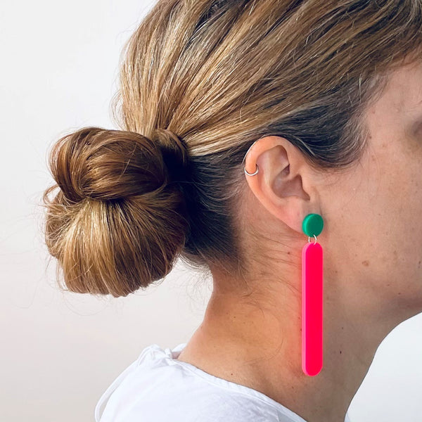 'SAMPLE' LONG DANGLE EARRINGS