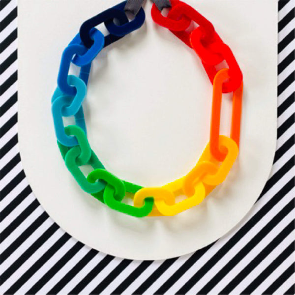 RAINBOW LONG LINK NECKLACE