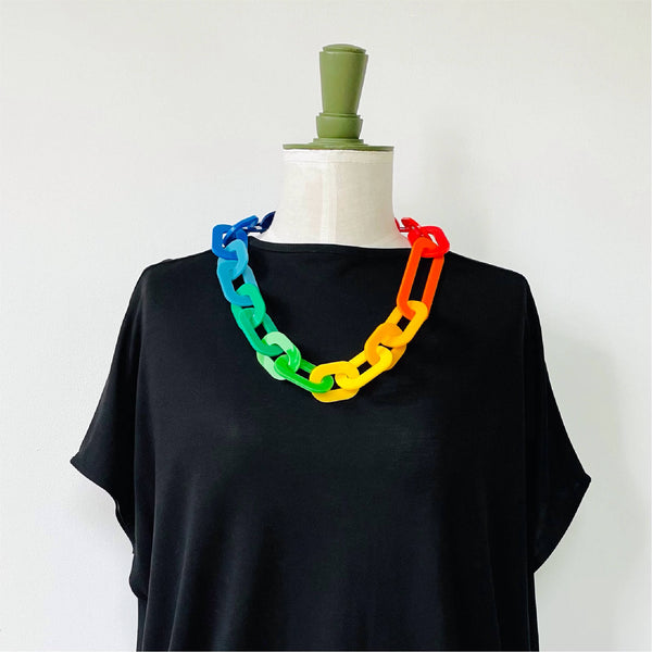 RAINBOW LONG LINK NECKLACE