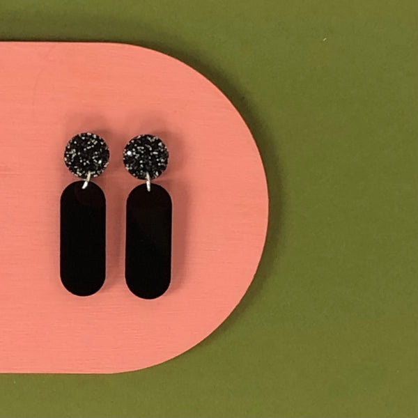 'SAMPLE' DINKY DANGLE EARRINGS