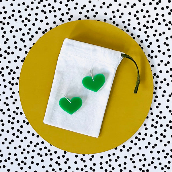 'SAMPLE' LOVE DANGLE EARRINGS