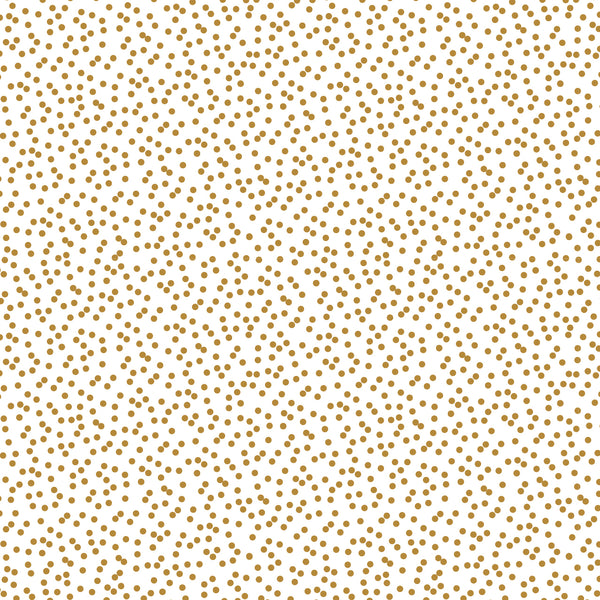 tullibee arlo ditsy spot lining fabric print design mustard on white background