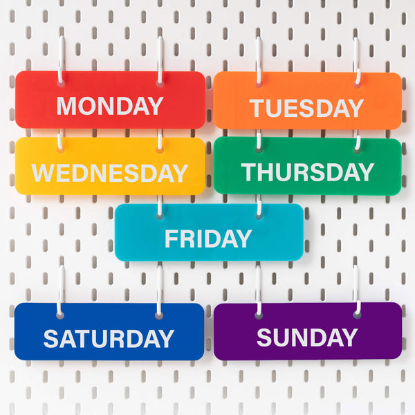 RAINBOW DAYS OF THE WEEK (ONLY)